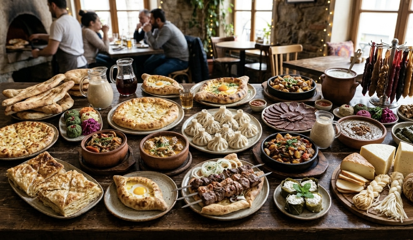 CHto poprobovat v Gruzii hinkali vino hachapuri